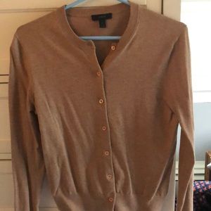 Brown JCrew cardigan